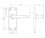 Carlisle Brass Victorian Ascot Lever on Short Latch Plate - Polished Chrome Plate