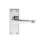 Carlisle Brass Victorian Ascot Lever on Short Latch Plate - Polished Chrome Plate