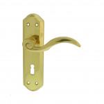 Carlisle Brass Wentworth Lever on Lock Plate - Polished Brass