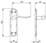 Carlisle Brass Lytham Lever on Plate - Florentine Bronze