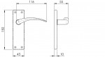 Carlisle Brass Wing Lever on Plate - Satin Chrome Plate