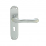 Carlisle Brass Manital Ibra Lever on Plate - Satin Chrome Plate