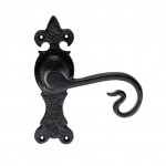 Carlisle Brass Curly Tail Lever on Plate - Antique Black