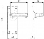 Carlisle Brass Traditional Lever on Plate - Antique Black