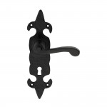 Carlisle Brass Fleur-de-Lys Lever on Plate - Antique Black