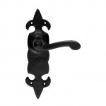 Carlisle Brass Fleur-de-Lys Lever on Plate - Antique Black