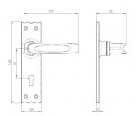 Carlisle Brass Slimline V Lever on Plate - Antique Black