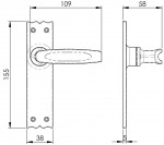 Carlisle Brass Slimline V Lever on Plate - Antique Black