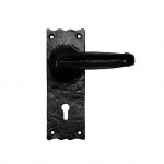 Carlisle Brass Traditional V Lever on Plate - Antique Black