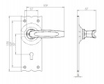 Carlisle Brass Traditional V Lever on Plate - Antique Black