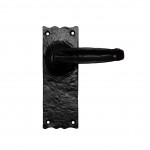 Carlisle Brass Traditional V Lever on Plate - Antique Black