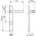 Carlisle Brass Straight Lever on Narrow Plate - Antique Black