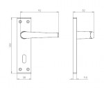 Carlisle Brass Eurospec Aluminium MIAL Lever on Lock Plate - Satin Anodised Aluminium