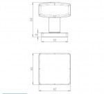 Carlisle Brass Eurospec Steelworx Square Knobset - Satin Stainless Steel