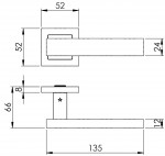 Carlisle Brass Eurospec Carla Designer Lever on Sprung Square Rose - Satin Stainless Steel