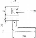 Carlisle Brass Eurospec Plaza Designer Lever on Sprung Square Rose - Satin Stainless Steel