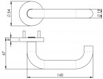 Carlisle Brass Eurospec Grade 304 Safety Lever on Rose DDA Compliant - Satin Stainless Steel