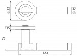 Carlisle Brass Eurospec Steelworx SWL Berna Lever on Round Rose - Polished/Satin Stainless Steel