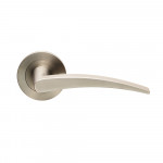 Carlisle Brass Eurospec Volantes Designer Lever on Threaded Round Rose - Satin Stainless Steel