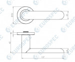 Carlisle Brass Eurospec Steelworx SWL Parigi Lever on Round Rose - Satin Stainless Steel