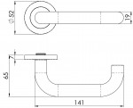 Carlisle Brass Eurospec Steelworx SWL Nera Lever on Round Rose