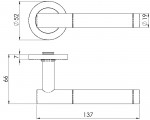 Carlisle Brass Eurospec Steelworx SWL Philadelphia Lever on Rose  - Polished/Satin Stainless Steel