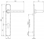 Carlisle Brass Eurospec Steelworx 316 Narrow Plate Straight Lever on Euro Plate - Satin Stainless Steel