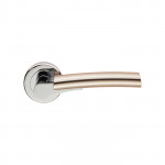 Carlisle Brass Serozzetta Valiant Lever on Rose - Polished Chrome Plate/Satin Nickel Plate