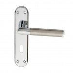 Carlisle Brass Serozzetta Scope Lever on Plate - Polished Chrome Plate/Satin Nickel Plate