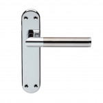 Carlisle Brass Serozzetta Scope Lever on Plate - Polished Chrome Plate/Satin Nickel Plate