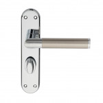 Carlisle Brass Serozzetta Scope Lever on Plate - Polished Chrome Plate/Satin Nickel Plate