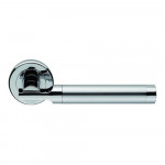 Carlisle Brass Serozzetta Azul Lever on Round Rose - Satin/Polished Chrome Plate