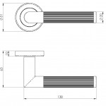 Carlisle Brass Serozzetta Trend Lines Lever on Rose