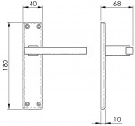 Carlisle Brass Serozzetta Stratus Lever on Plate - Polished Chrome Plate