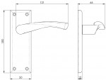 Carlisle Brass Serozzetta Venti Lever on Plate - Satin Nickel Plate