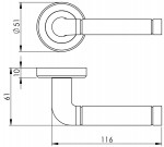 Carlisle Brass Serozzetta Quaranta Lever on Round Rose - Bright/Satin Nickel Plate