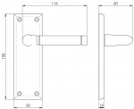 Carlisle Brass Serozzetta Quaranta Lever on Plate - Bright/Satin Nickel Plate