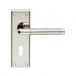 Carlisle Brass Serozzetta Quaranta Lever on Plate - Bright/Satin Nickel Plate