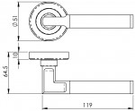 Carlisle Brass Serozzetta Sessanta Lever on Round Rose - Bright/Satin Nickel Plate