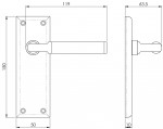 Carlisle Brass Serozzetta Sessanta Lever on Lock Plate - Bright/Satin Nickel Plate