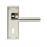 Carlisle Brass Serozzetta Sessanta Lever on Lock Plate - Bright/Satin Nickel Plate