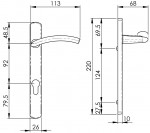 Carlisle Brass Serozzetta Verde Lever on Narrow Euro Plate L/H & R/H - Satin Chrome Plate