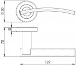 Carlisle Brass Serozzetta Cumulus Lever on Round Rose - Polished/Satin Chrome Plate