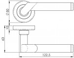 Carlisle Brass Serozzetta Irwin Lever on Round Rose - Polished/Satin Chrome Plate