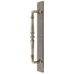 M Marcus Heritage Brass Door Pull Handle on Plate Avon Design 500mm length