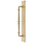 M Marcus Heritage Brass Door Pull Handle on Plate Avon Design 500mm length