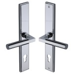 M Marcus Heritage Brass Bauhaus Multi-Point Door Lever Handle on Euro Lock Plate