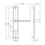 M Marcus Heritage Brass Gio Multi-Point Door Lever Handle on Euro Lock Plate