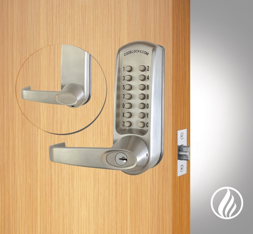 Codelocks CL610 & CL615 Fire Rated Heavy Duty Tubular Mortice Latch Mechanical Digital Door Lock with FireKit