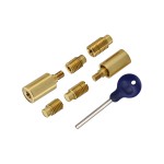 M Marcus Heritage Brass Sash Window Stop (pair) with key